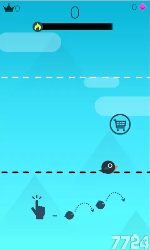 小鸟向上飞小游戏