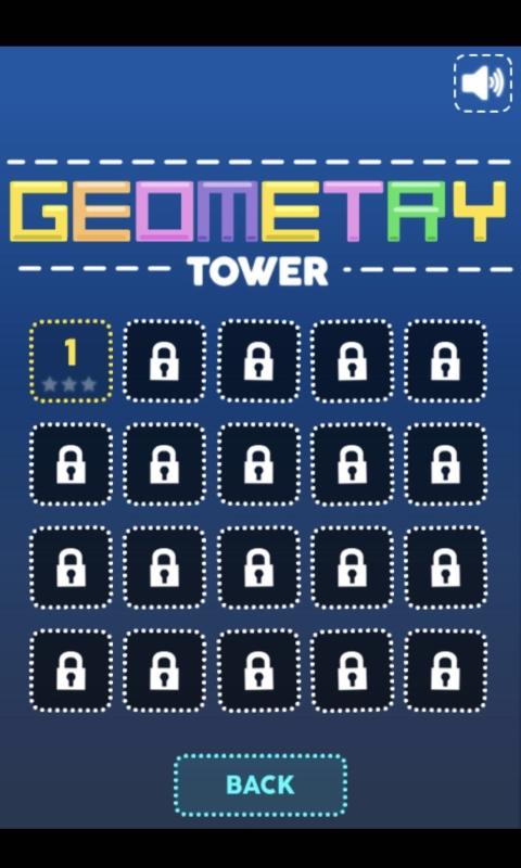 五彩几何塔小游戏