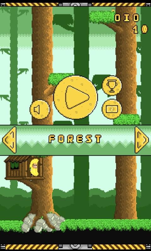 向上跳的香蕉小游戏