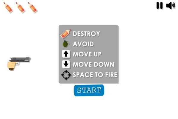 瓶子射击小游戏