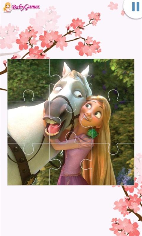 长发公主拼图小游戏