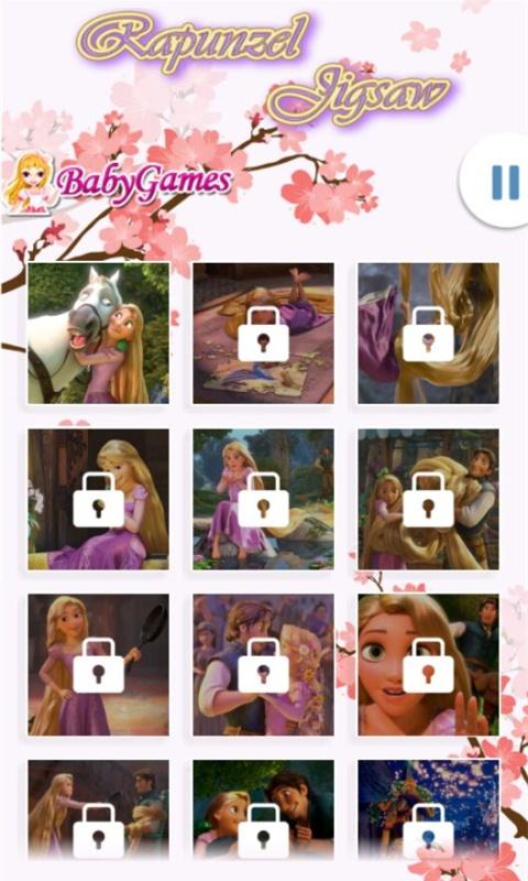 长发公主拼图小游戏