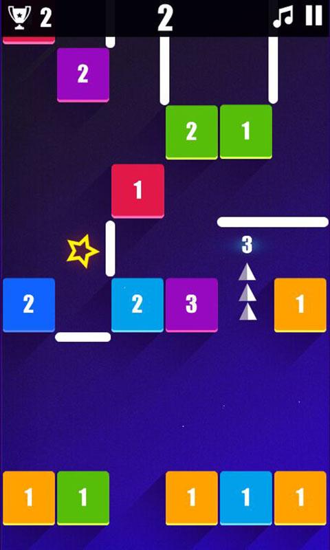 银色三角蛇击砖块小游戏