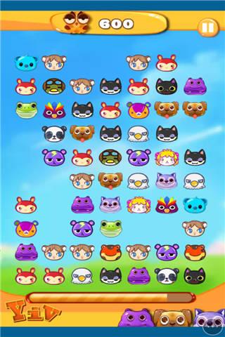 可爱动物连连看小游戏