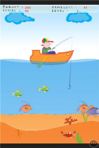 卡通钓鱼小游戏