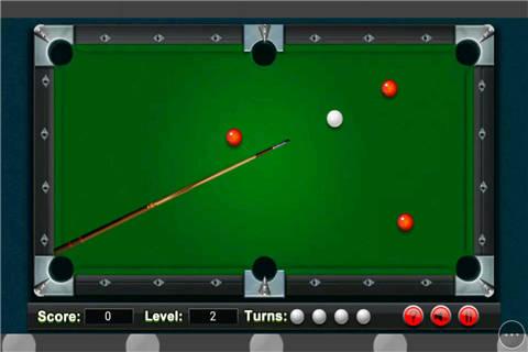 台球一杆清小游戏