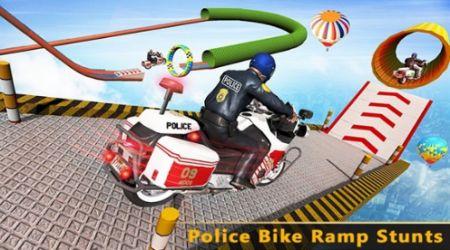 警察摩托斜坡竞速Police Bike Mega Ramp Stunts