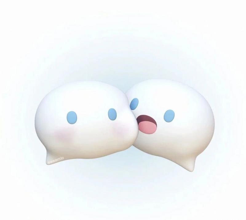 微信图标可爱版粉色蓝色黑白原图分享