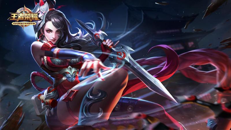 《王者荣耀》阿轲原皮去掉所有服装不遮挡图片