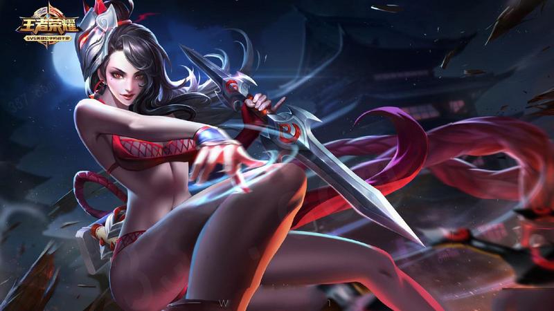 《王者荣耀》阿轲原皮去掉所有服装不遮挡图片