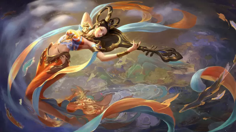 《王者荣耀》杨玉环遇见飞天去掉所有服装图片