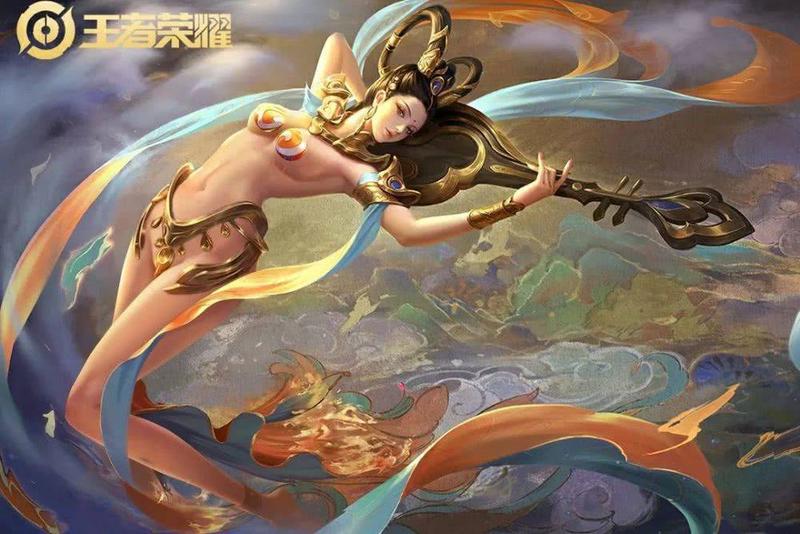 《王者荣耀》杨玉环遇见飞天去掉所有服装图片