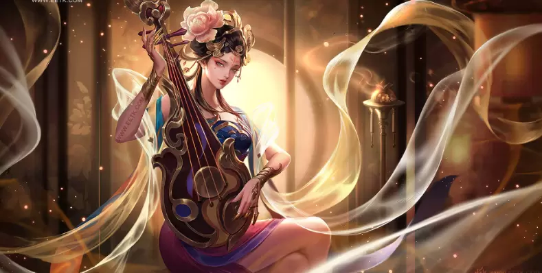 《王者荣耀》杨玉环去掉所有服装很享受样子