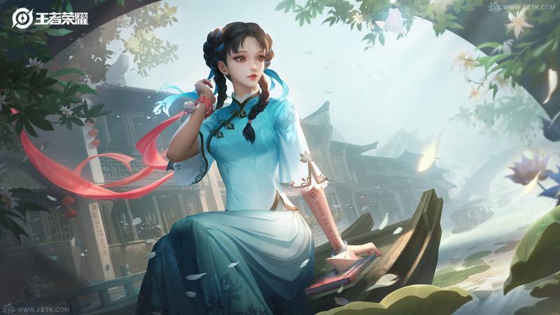 《王者荣耀》西施诗语江南去掉所有服装高清图