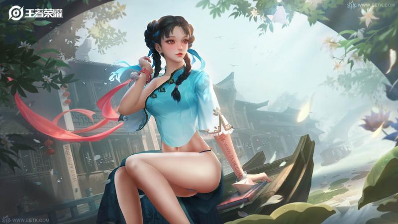 《王者荣耀》西施诗语江南去掉所有服装高清图