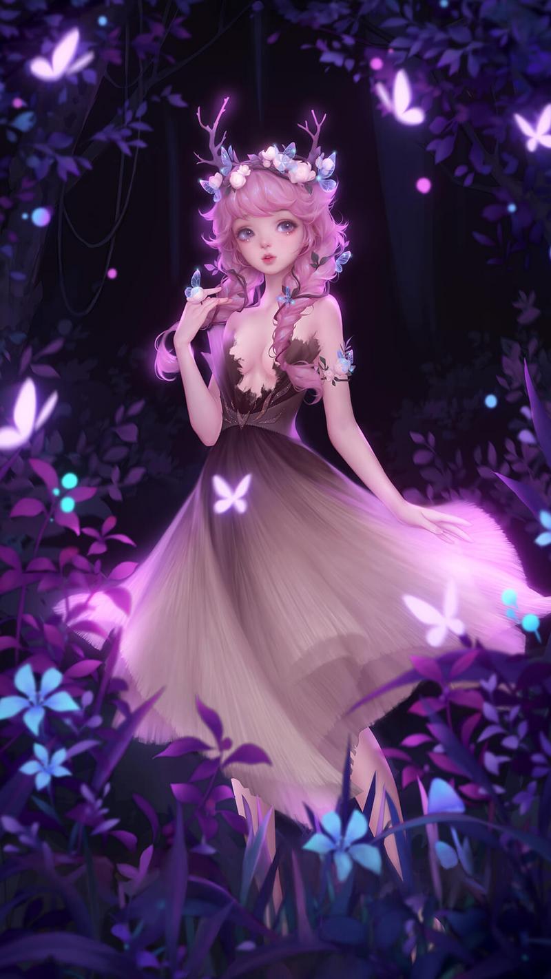 《王者荣耀》瑶林深梦鹿去掉所有服装高清大图