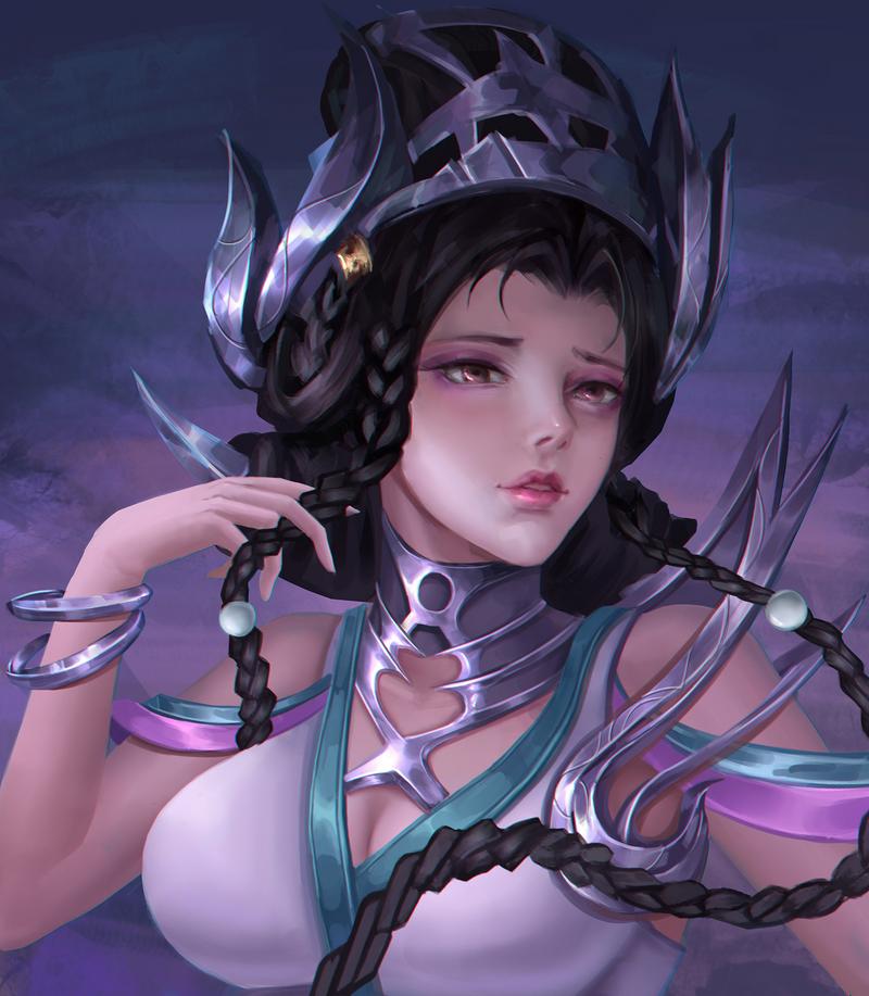 王者荣耀插画图芈月白晶晶