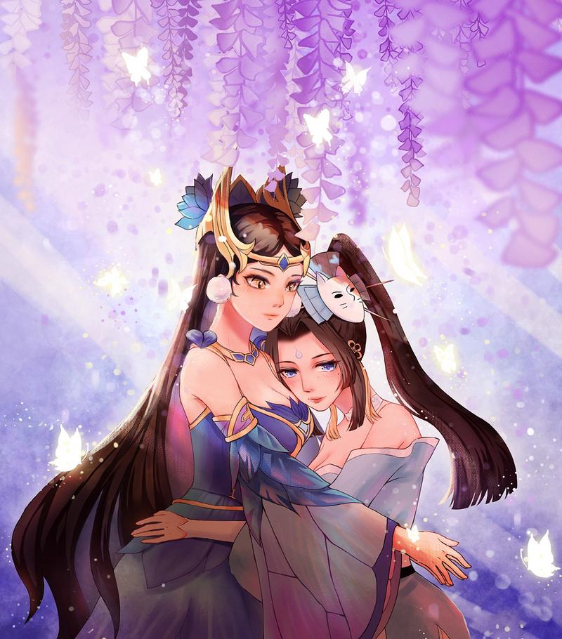 貂蝉不知火舞图片插画