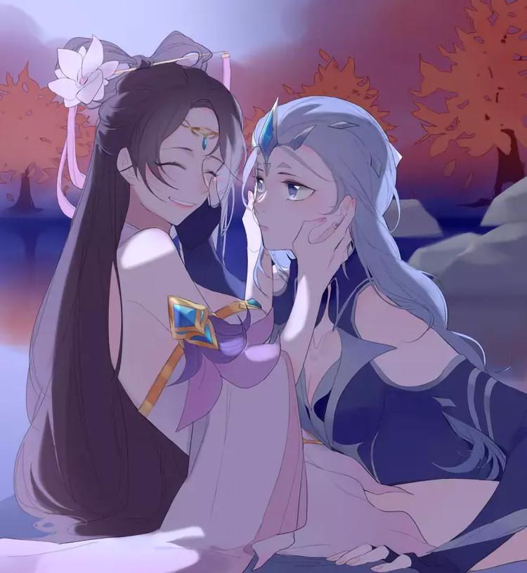 貂蝉和露娜图片亲热