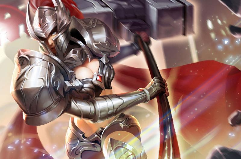 王者荣耀女英雄未削图钟无艳王者之锤