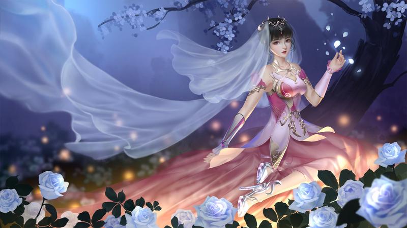 小舞婚纱照壁纸图片