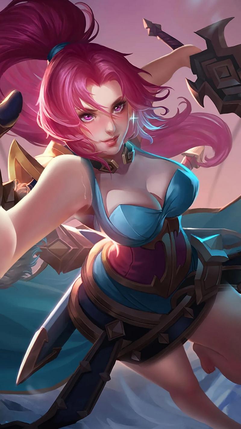 王者女英雄竖屏剑舞者花木兰去布料