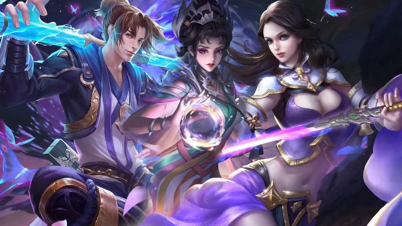 Kuma万事屋p图王者峡谷cp三人组至尊宝白晶晶紫霞仙子