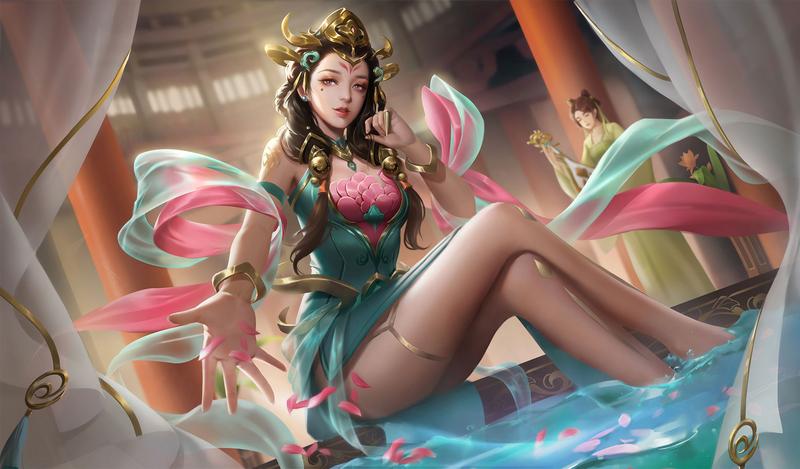 王者荣耀杨玉环同人插画高清图