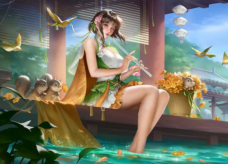 三国杀P图大乔全身PS美化脸红