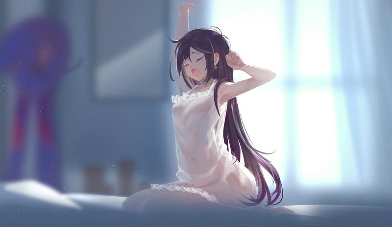 刚睡醒的图片可爱图片动漫