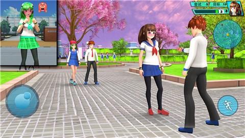 浪漫樱花高中校园