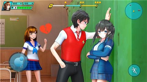 浪漫樱花高中校园