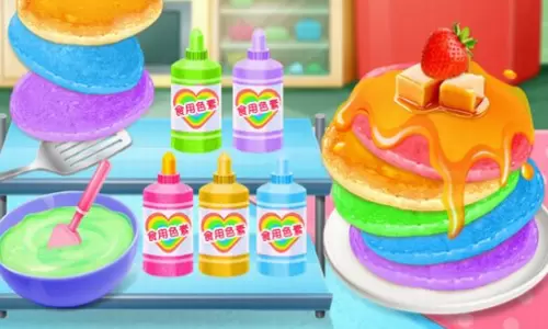 美味彩虹煎饼塔