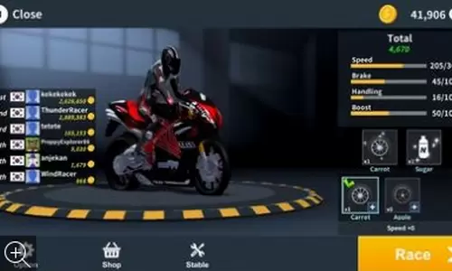 速度竞赛摩托车