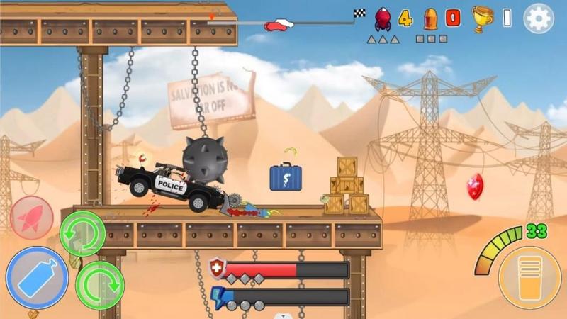 僵尸碰撞赛车游戏