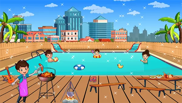夏季泳池派对游戏