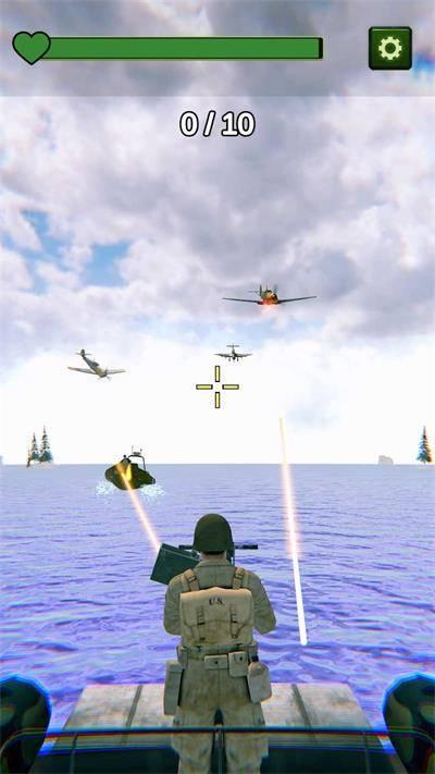 船舶防御射击军舰