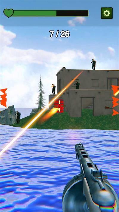 船舶防御射击军舰