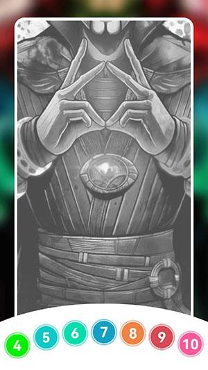 超级英雄填色书游戏