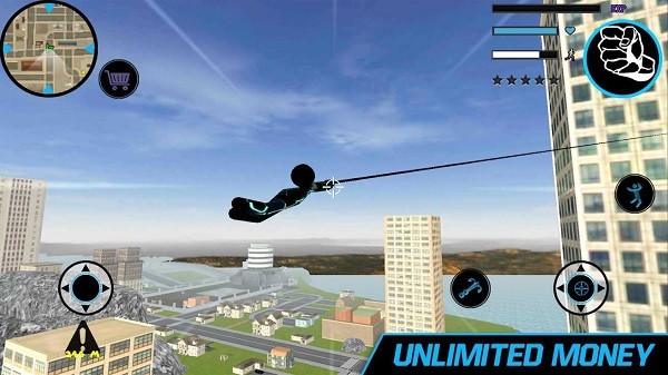 彩虹钢铁火柴人绳索英雄