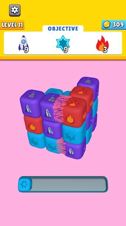 立方体堆叠匹配小游戏