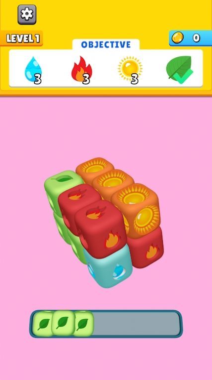 立方体堆叠匹配小游戏