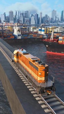 火车坡道跳跃游戏