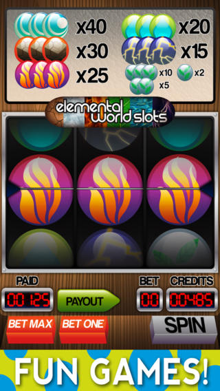 元素世界 Elemental World Slots with Bonus Wheel and Blackjack