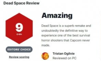死亡空间重制版ign评分多少