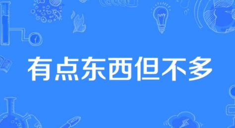 有点东西但不多是什么梗网络用语