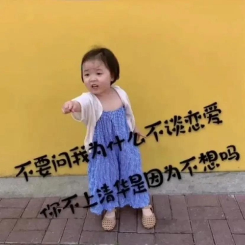 不要问我为什么不谈恋爱你不上清华是因为不想吗表情包