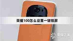 一键锁屏荣耀在哪里设置的
