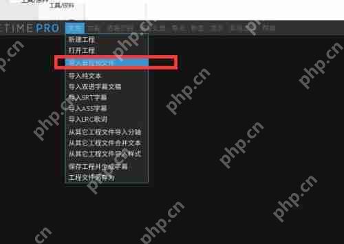 arctime pro怎么导入字幕