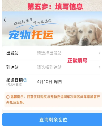 12306宠物托运需要什么手续 12306宠物托运下单步骤